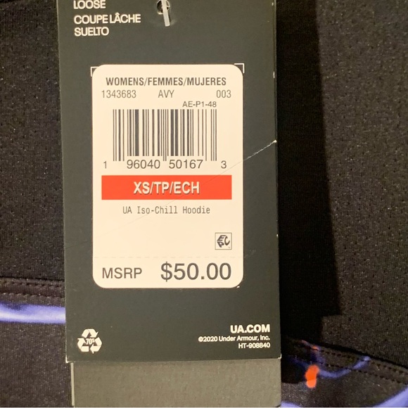 Under Amour Women’s Iso -Chill Shore Break Hoodie Black Size XS - Picture 12 of 15